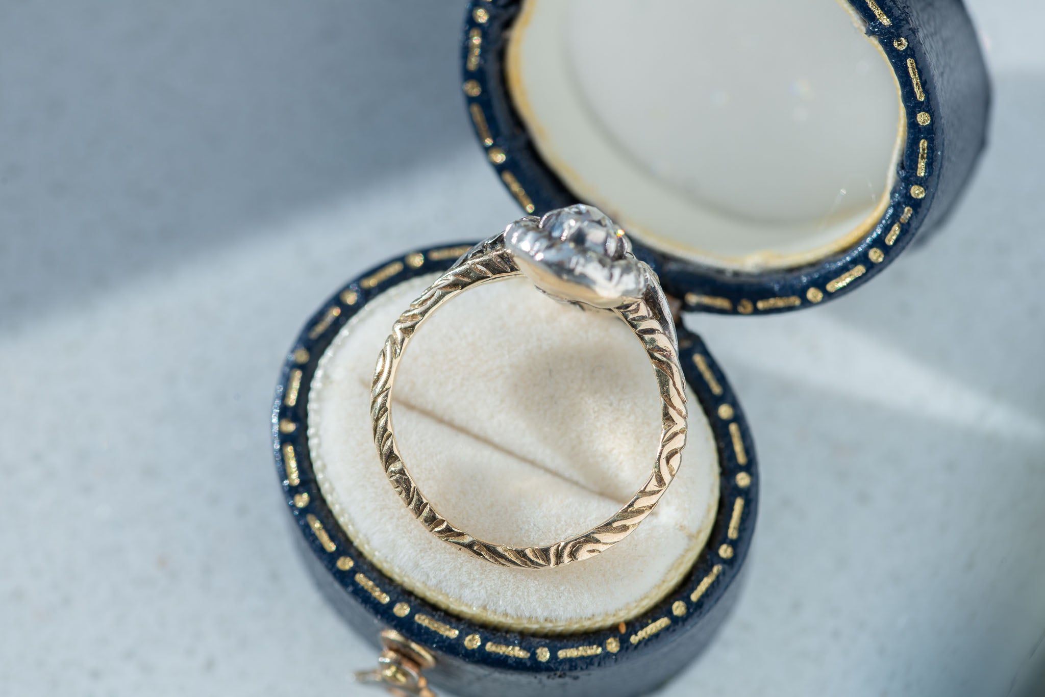 Antique Rosecut Diamond Cluster Toi Moi Entourage Ring