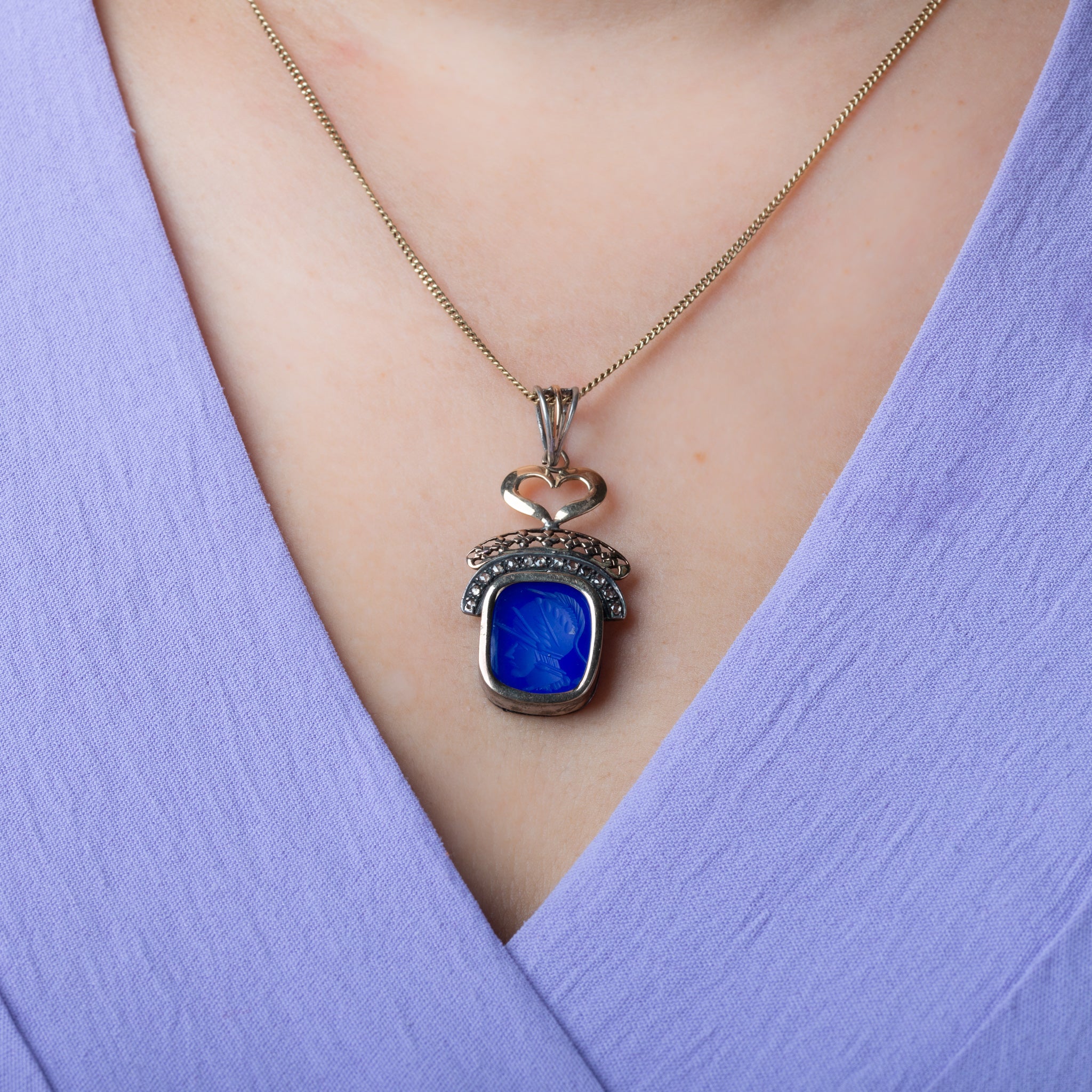 Antique Enamelled Gold Locket - LUXORIA VITA