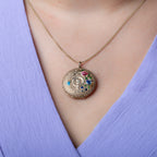 Antique Enamelled Gold Locket - LUXORIA VITA
