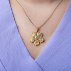 Vintage Statement Flower Pendant - LUXORIA VITA