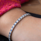 Art Deco Platinum Sapphire 5.00ct Diamond Bracelet - LUXORIA VITA