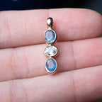 Atelier Made: Oldmine Cut Diamond Sapphire Pendant - LUXORIA VITA