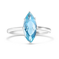 Marquise Aquamarine Platinum Ring - LUXORIA VITA