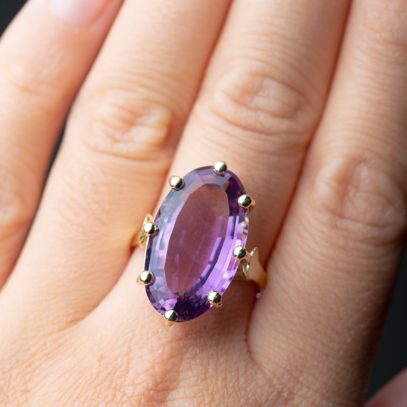 Vintage Amethyst Ring - Luxoria Vita