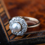 Oldmine Cut Diamond Pearl Ring - LUXORIA VITA