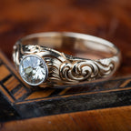 Vintage Hand Engraved 0.70ct Diamond Ring - LUXORIA VITA
