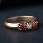 Antique French Ruby Diamond Ring - LUXORIA VITA