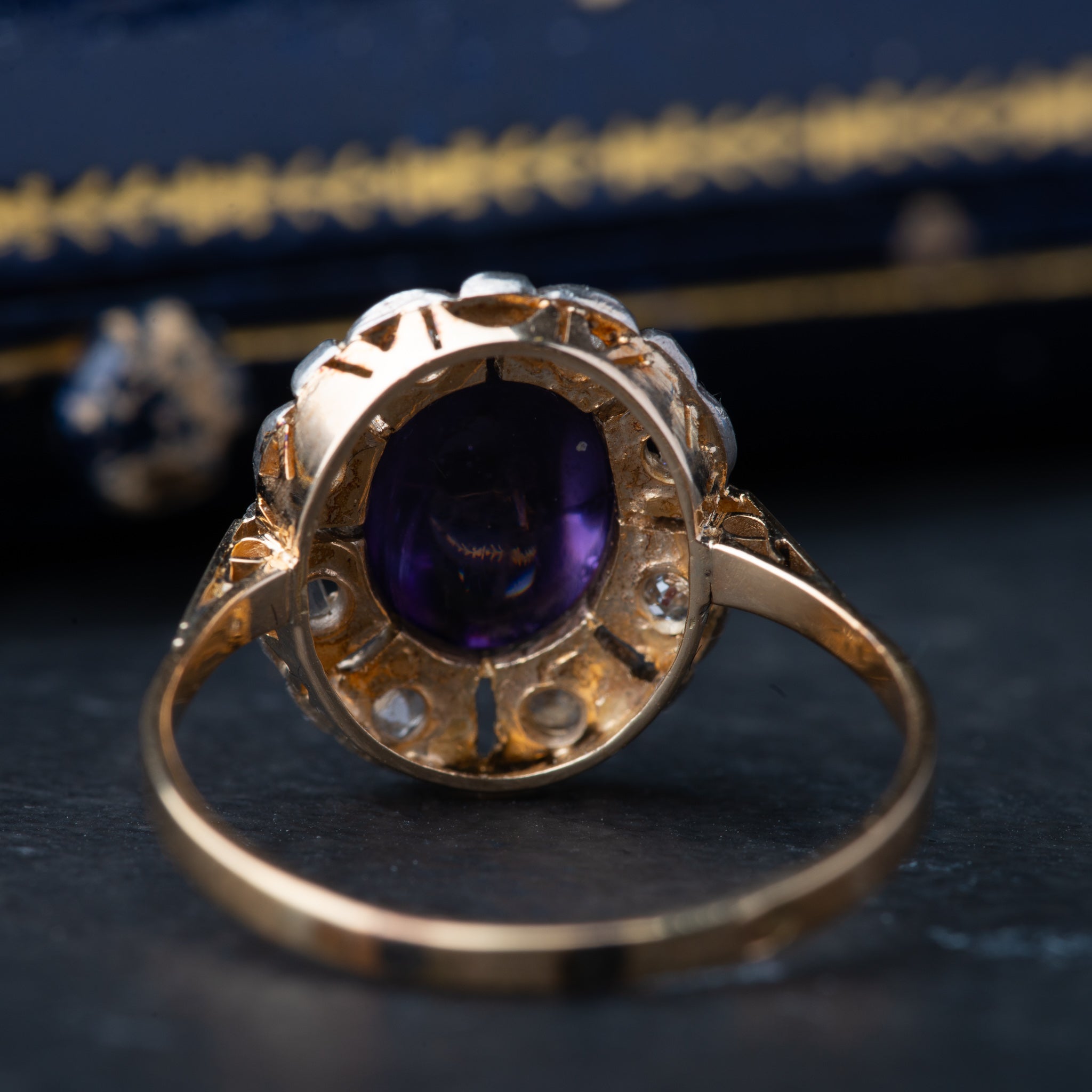 Vintage Amethyst Diamond Ring - Luxoria Vita