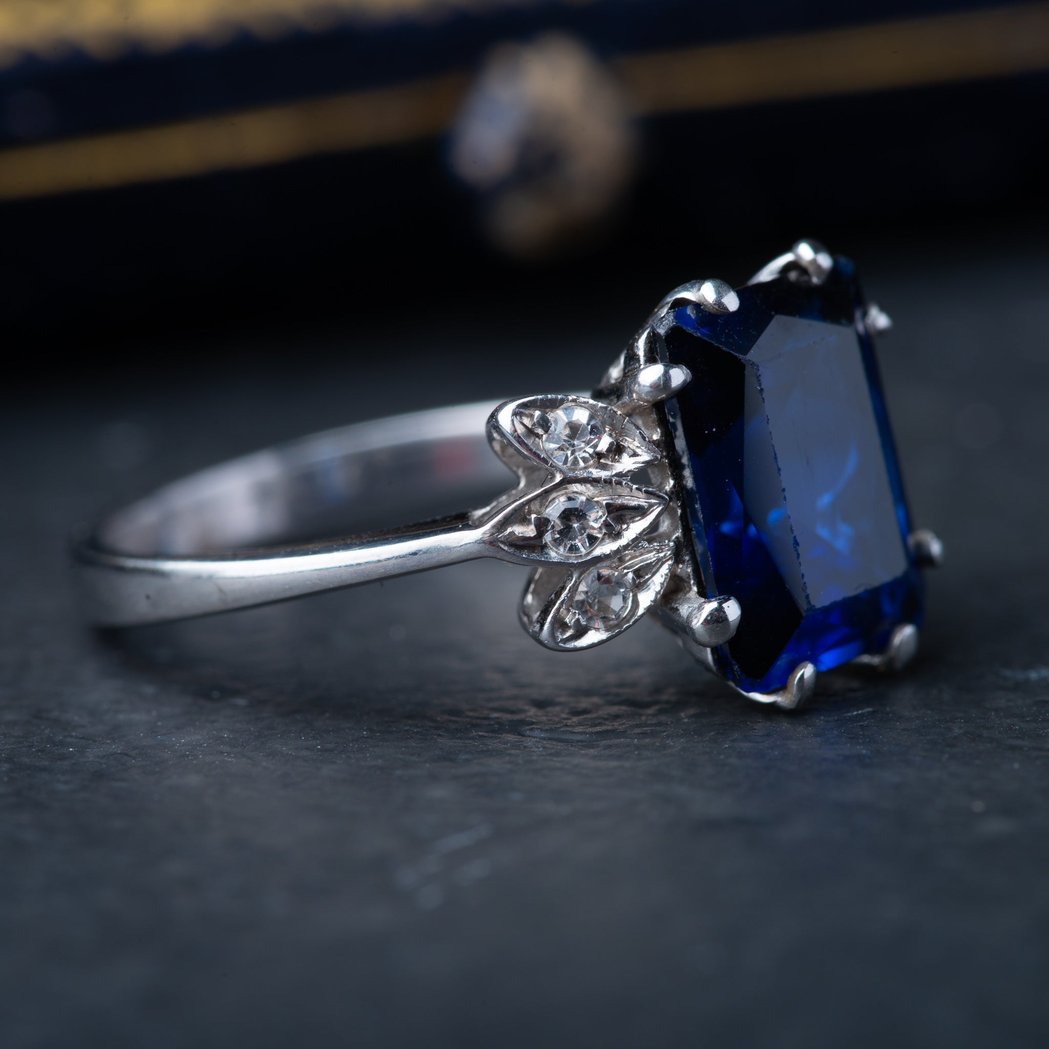 Vintage Sapphire Diamond Ring