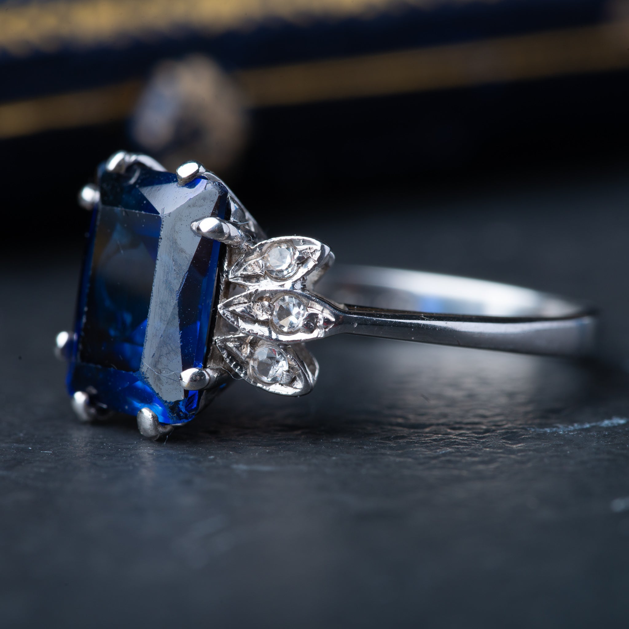 Vintage Sapphire Diamond Ring