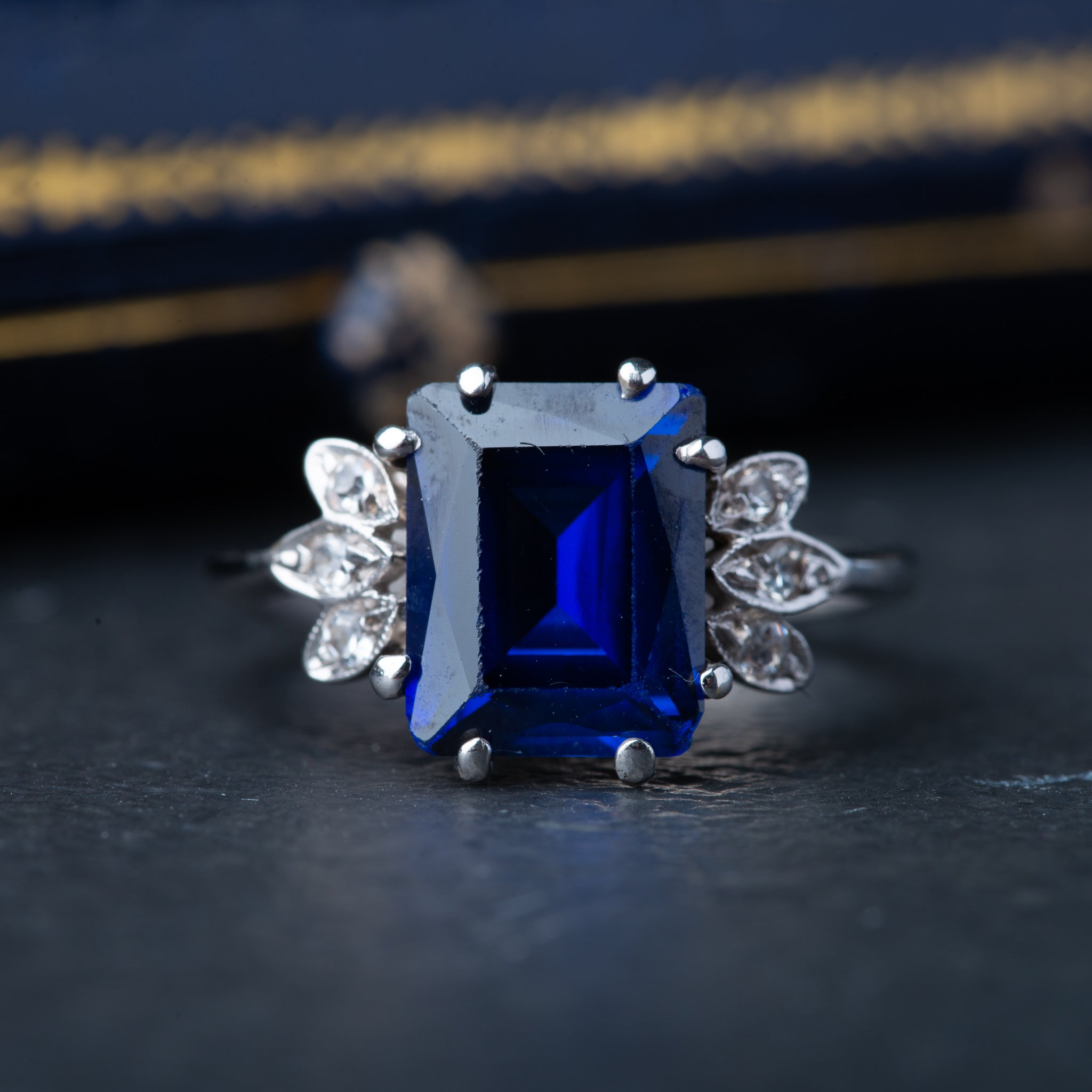 Vintage Sapphire Diamond Ring