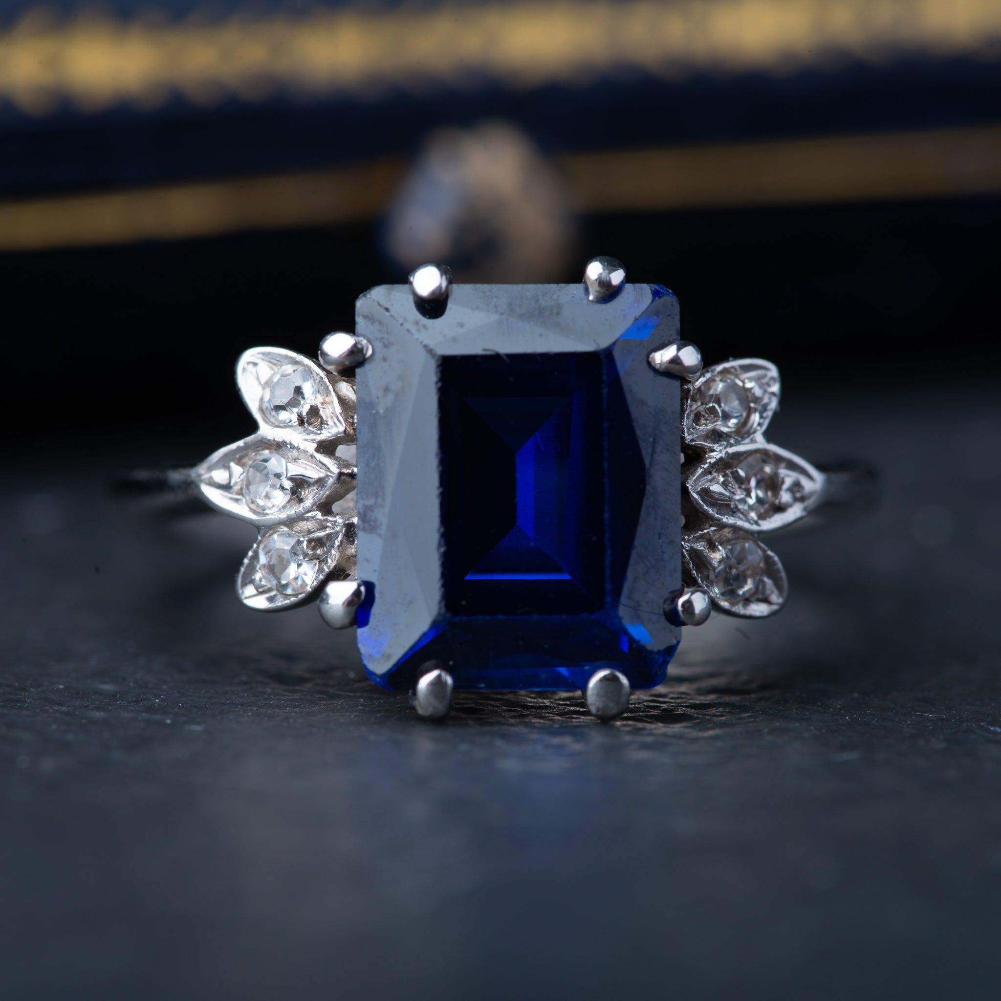 Vintage Sapphire Diamond Ring