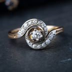 Art Deco Diamond Tourbilon Ring - LUXORIA VITA