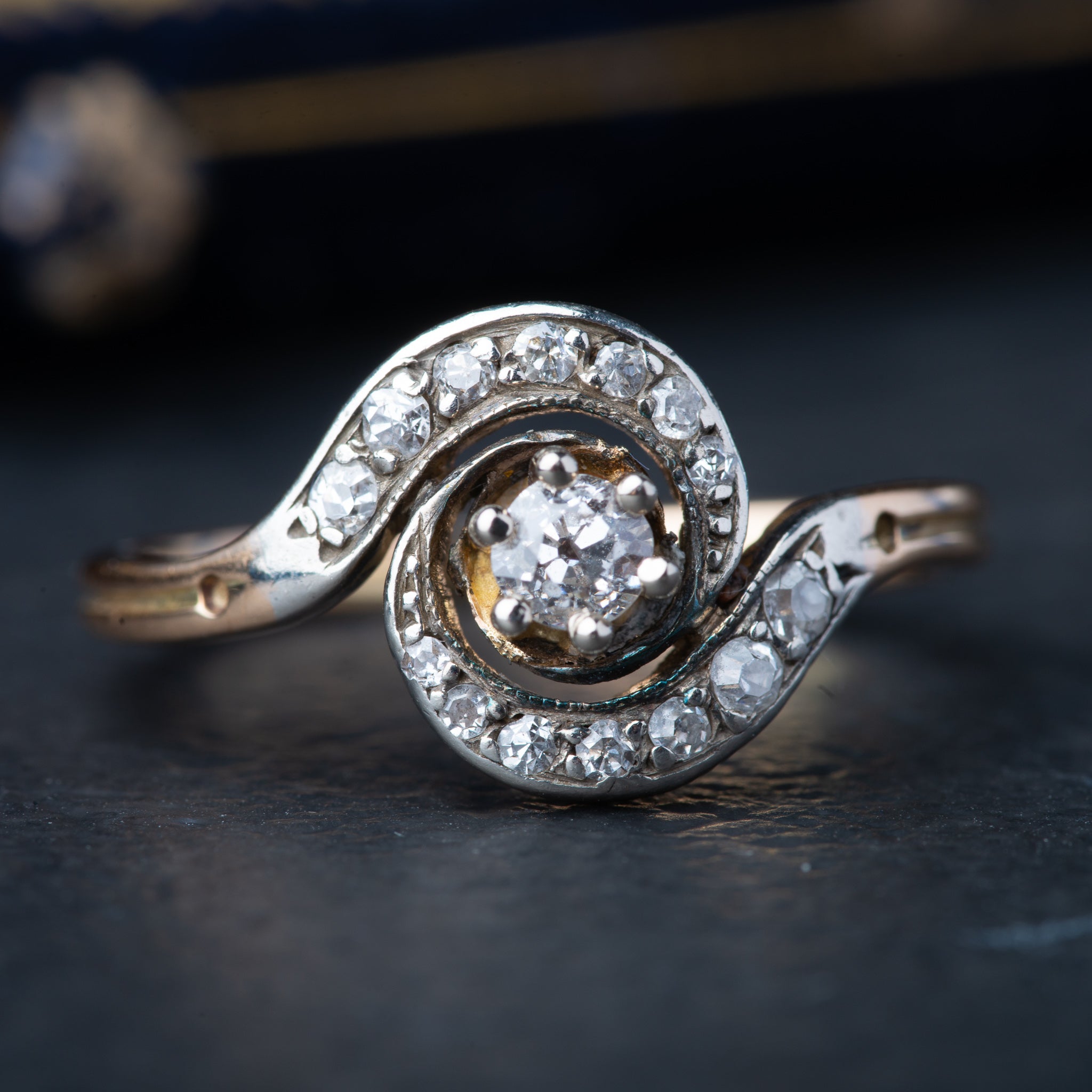Art Deco Diamond Tourbilon Ring - LUXORIA VITA