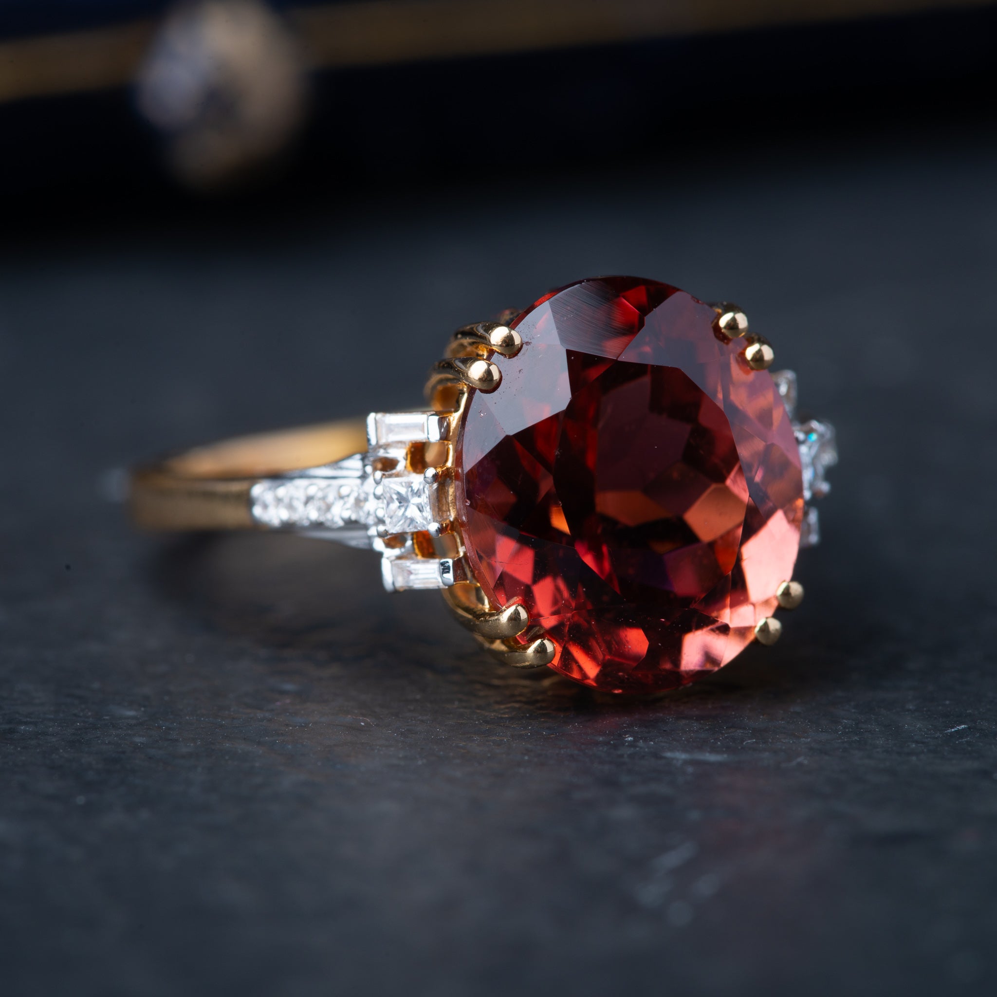 Modern Rubellite Tourmaline Ring - Luxoria Vita