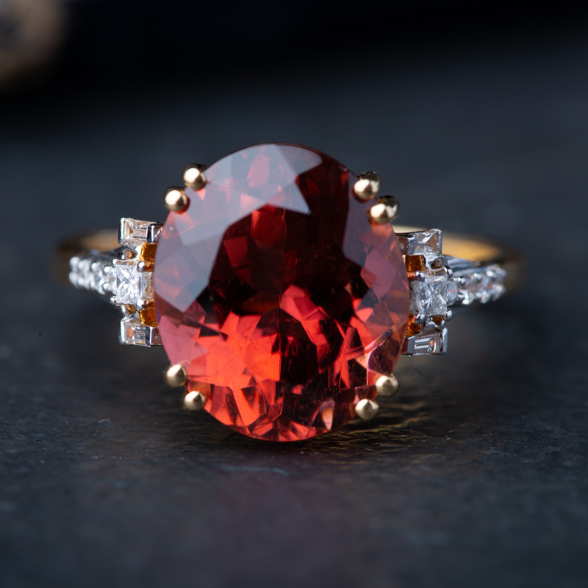 Modern Rubellite Tourmaline Ring - Luxoria Vita