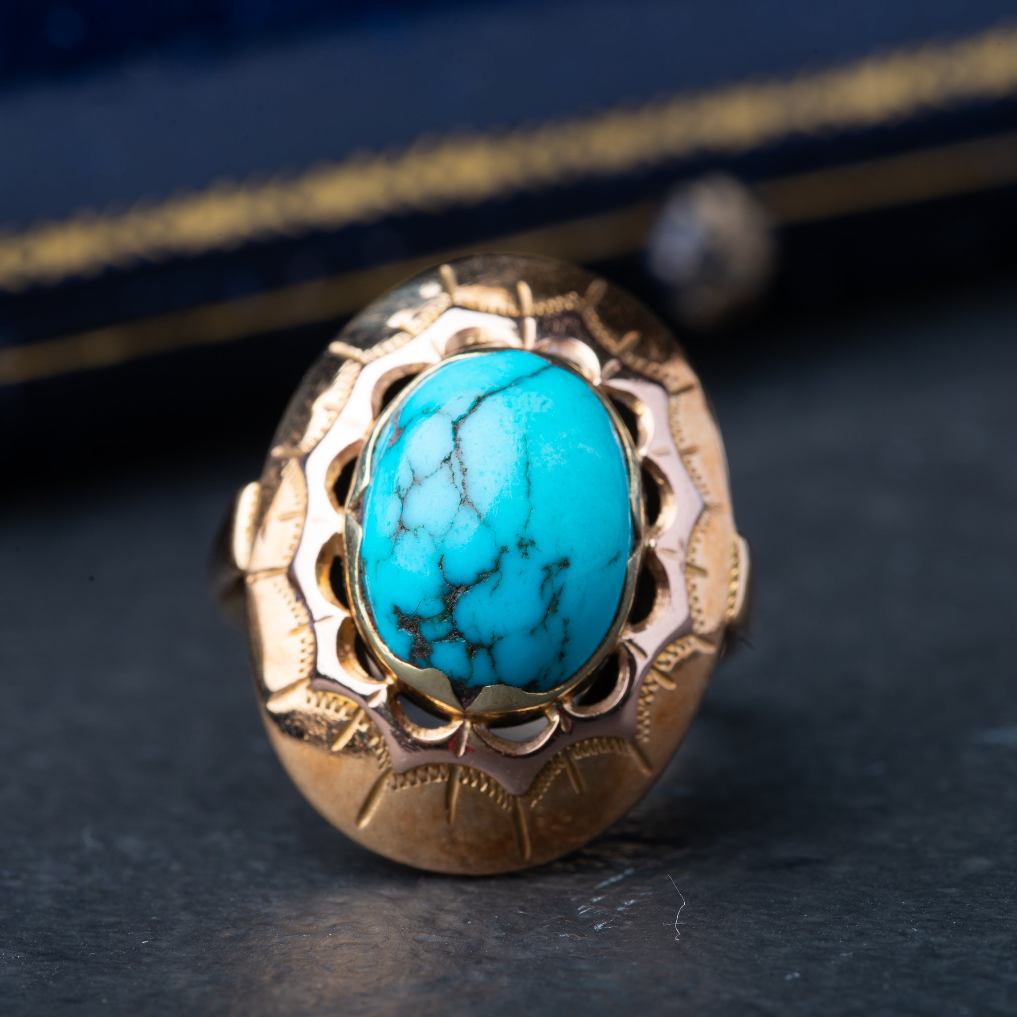 Vintage Statement Turquoise Ring