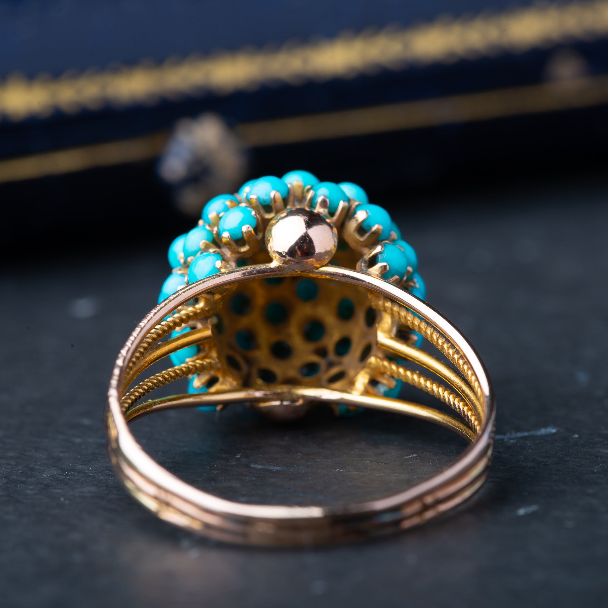 Vintage Turquoise Bombe Ring - LUXORIA VITA