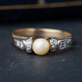 Vintage Pearl Diamond Ring - LUXORIA VITA