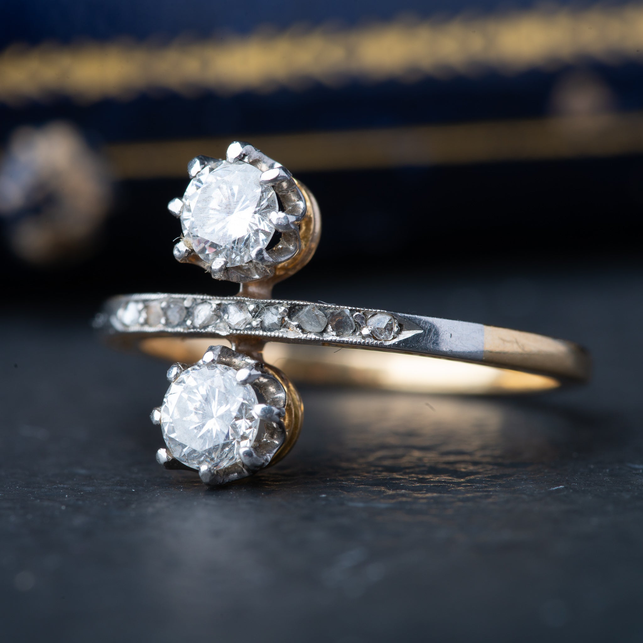 Art Deco Toi et Moi Diamond Ring - LUXORIA VITA