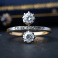 Art Deco Toi et Moi Diamond Ring - LUXORIA VITA