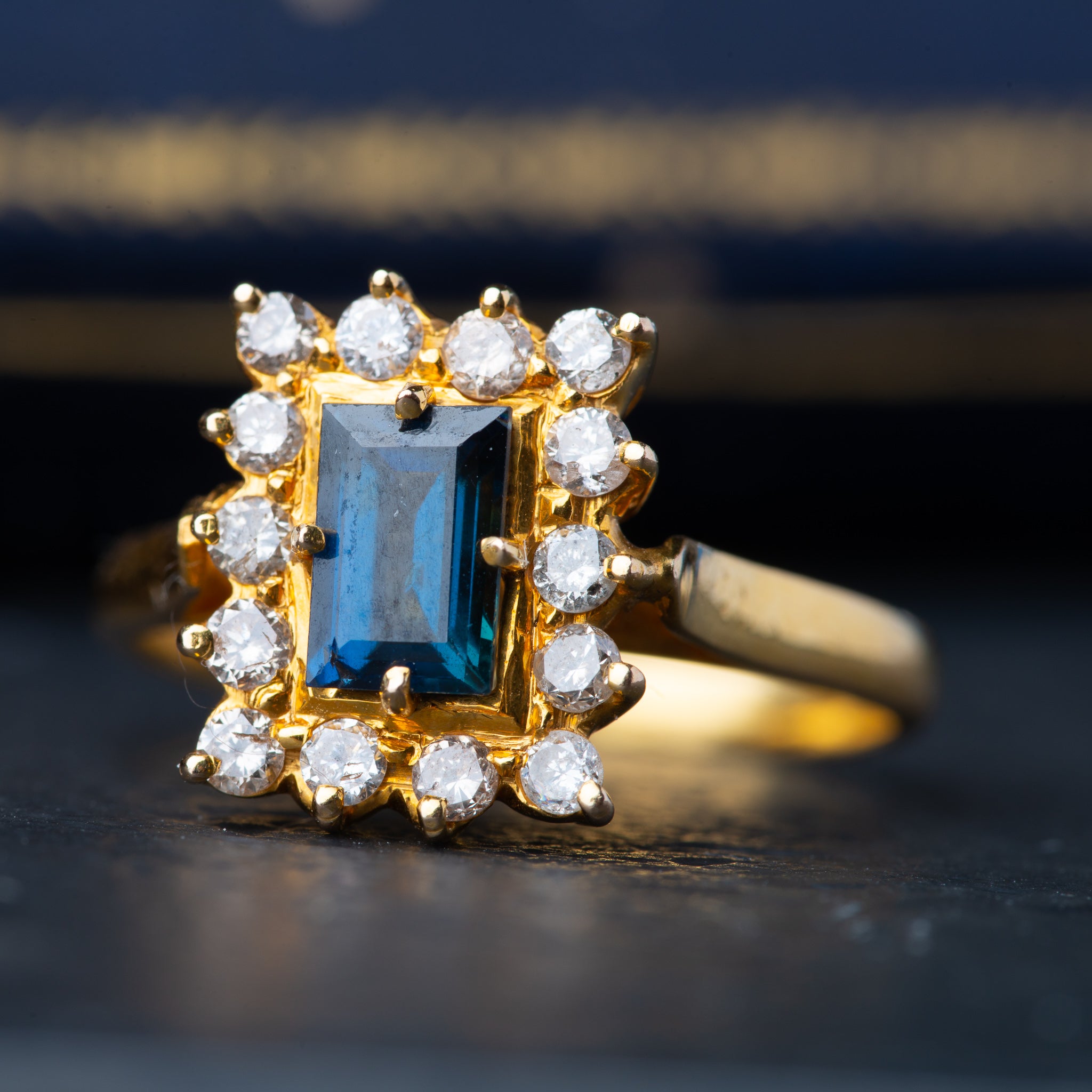 Vintage Sapphire Diamond Ring