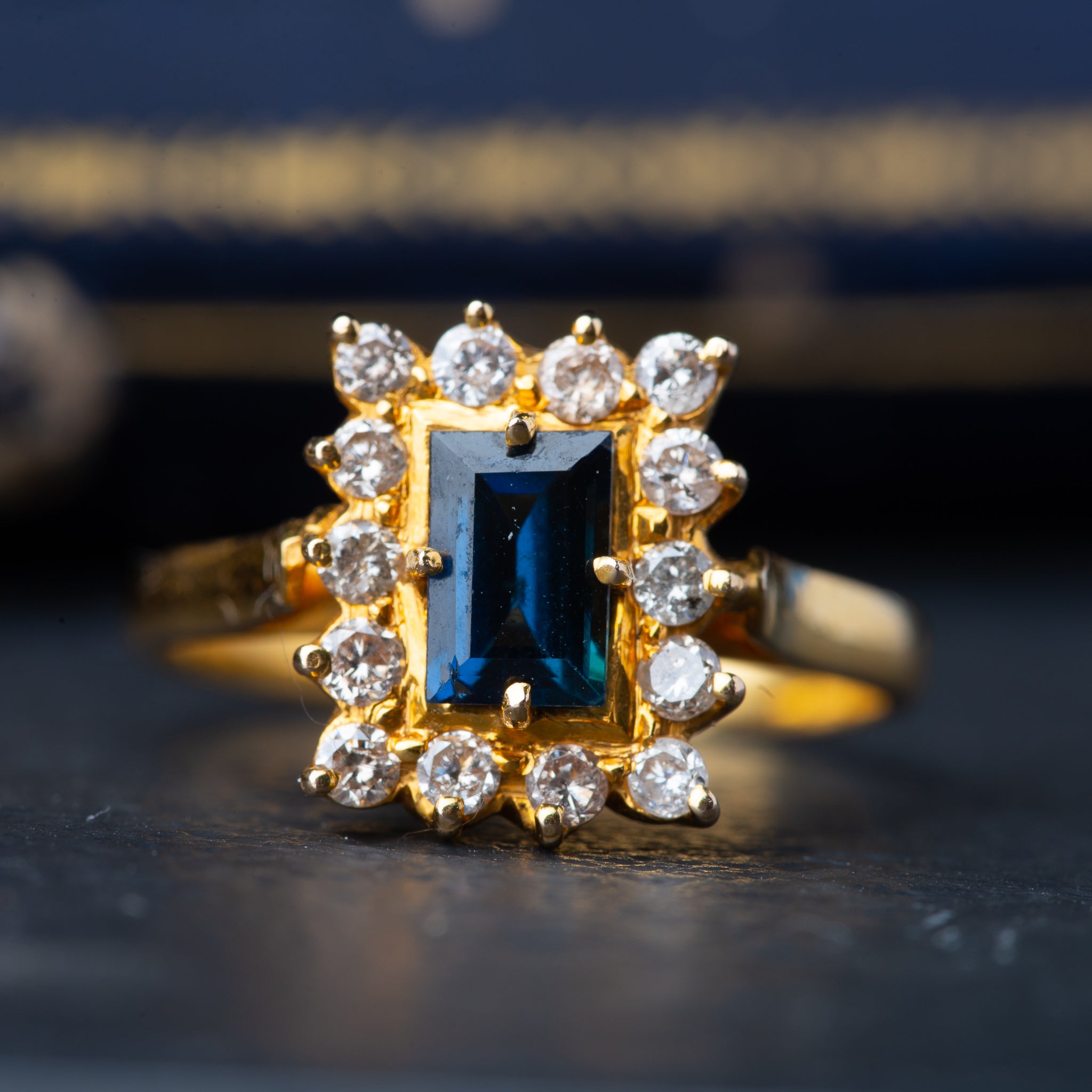 Vintage Sapphire Diamond Ring