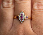 Antique Edwardian Ruby Diamond Ring - LUXORIA VITA