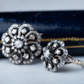 Dutch rosecut diamond ring + brooch set - LUXORIA VITA