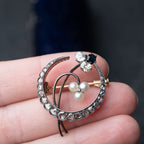 Antique Diamond Crescent Brooch - LUXORIA VITA