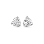 Modern Diamond Triangle Studs - LUXORIA VITA