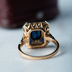 Vintage 18K Gold Sapphire Diamond Ring - LUXORIA VITA