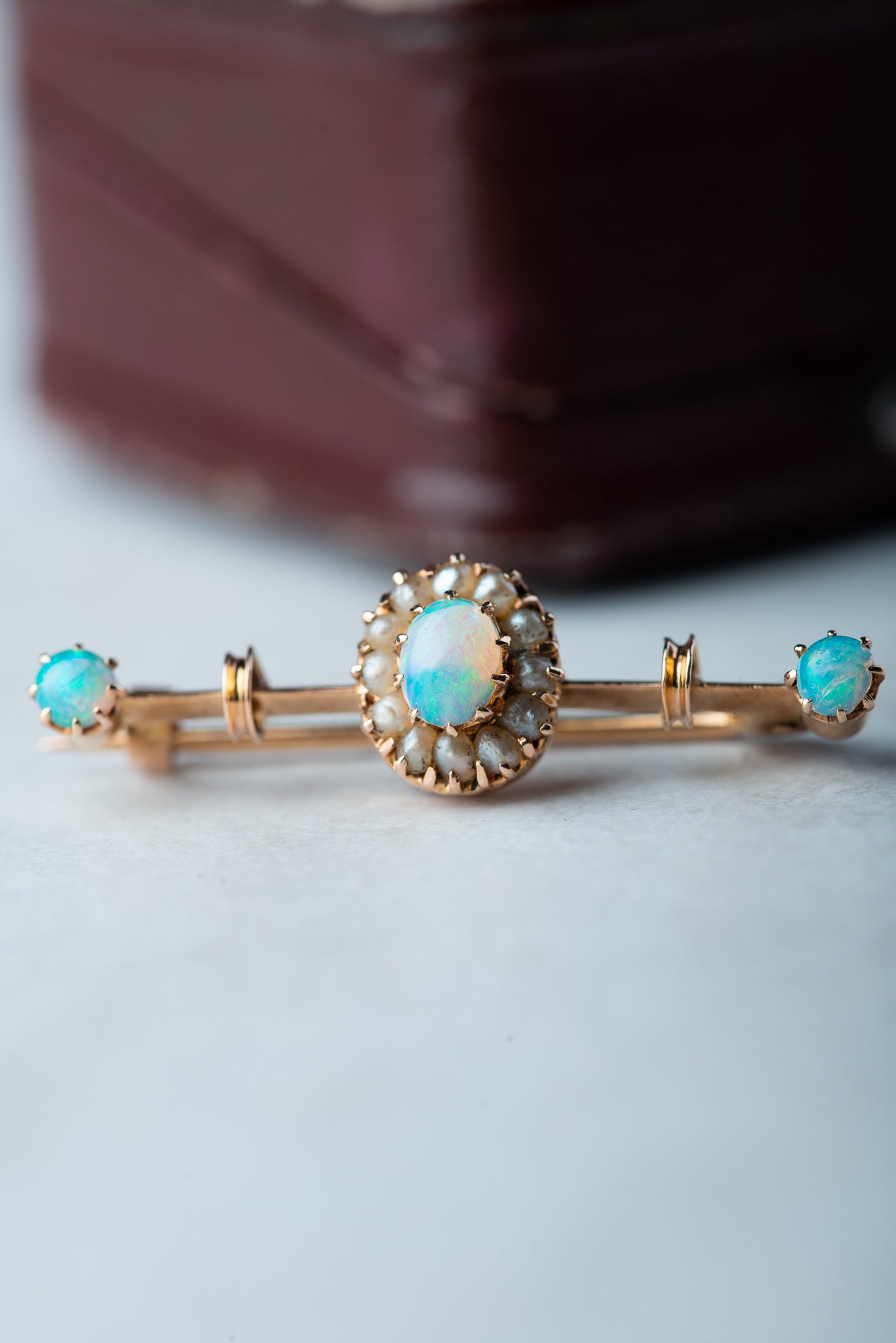 Antique 19th Century Opal Pearl Brooch - LUXORIA VITA