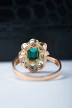 Vintage Emerald Rosecut Diamond Ring - LUXORIA VITA