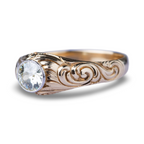 Vintage Hand Engraved 0.70ct Diamond Ring - LUXORIA VITA
