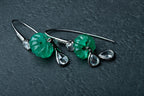 Vintage emerald pumpkin diamond earrings - LUXORIA VITA