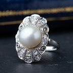 Vintage Pearl Diamond Ring - LUXORIA VITA
