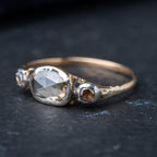 RARE Georgian 1740's Rosecut Diamond Trilogy Ring - LUXORIA VITA