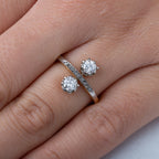 Art Deco Toi et Moi Diamond Ring - LUXORIA VITA