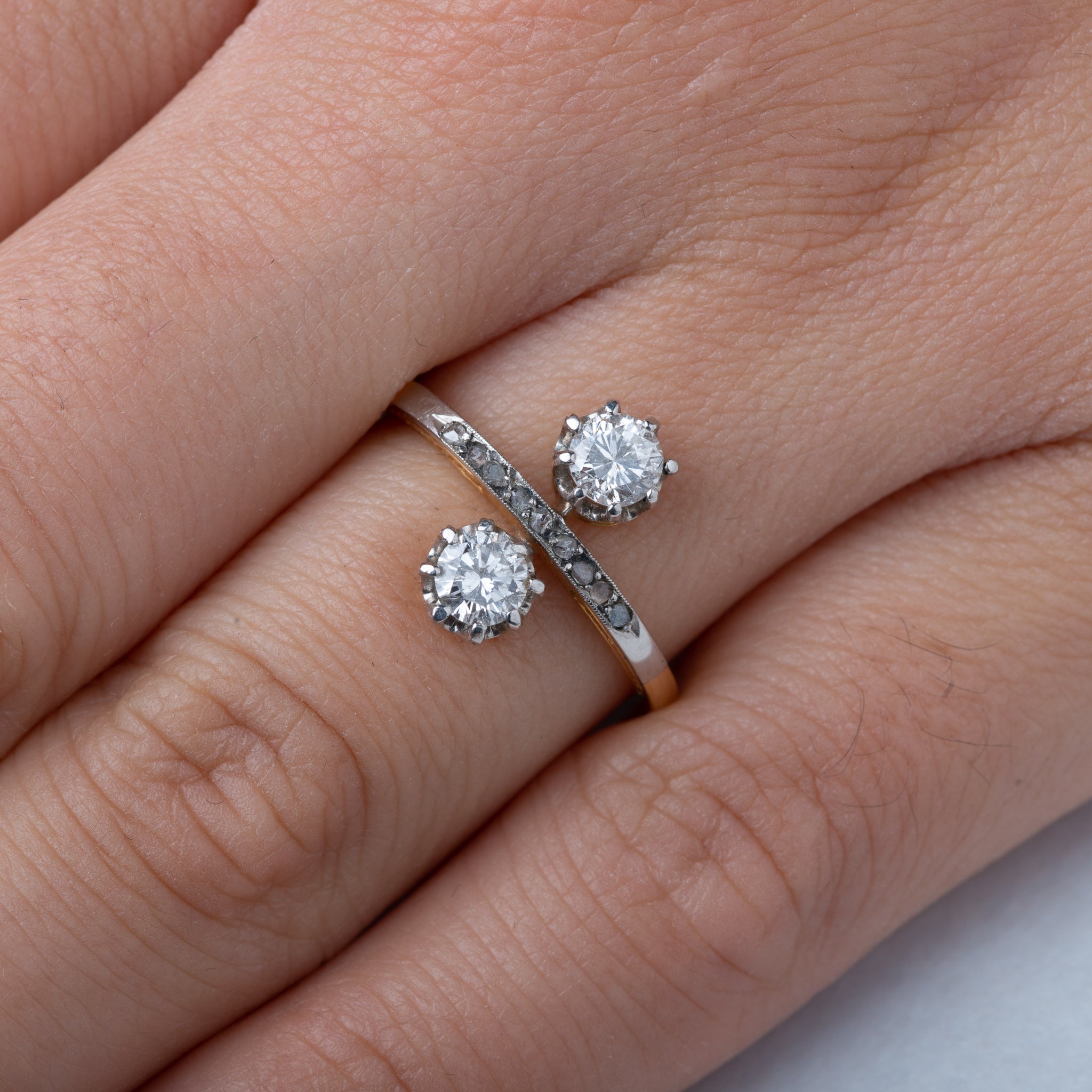 Art Deco Toi et Moi Diamond Ring - LUXORIA VITA