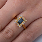 1970's Vintage Sapphire Diamond Ring - LUXORIA VITA