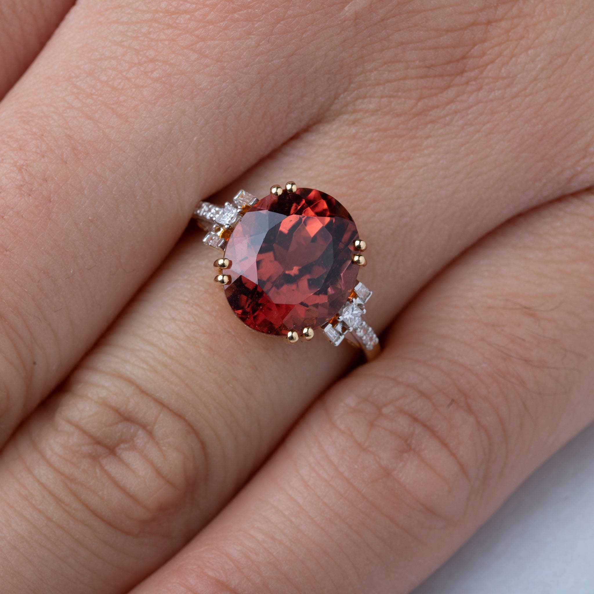 Modern Rubellite Tourmaline Ring - Luxoria Vita