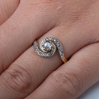 Art Deco Diamond Tourbilon Ring - LUXORIA VITA