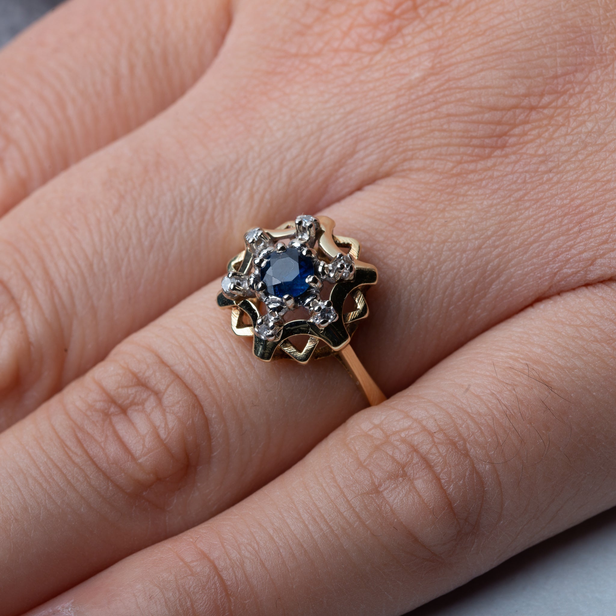 Vintage Sapphire Diamond Ring