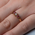 Antique French Ruby Diamond Ring - LUXORIA VITA