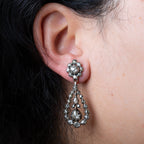 Victorian Dutch Rosecut Diamond Drop Earrings - LUXORIA VITA