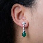 Art Deco Style Agate Diamond Earrings - LUXORIA VITA