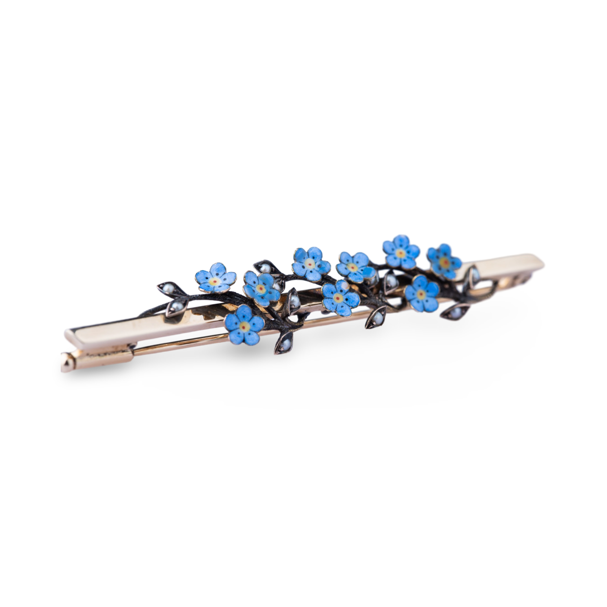 Art Deco Flower Enamel Brooch - LUXORIA VITA