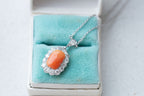 1920's Art Deco Coral 2.00ct Diamond Necklace - LUXORIA VITA