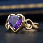 Vintage High Carat Amethyst Heart Ring - LUXORIA VITA